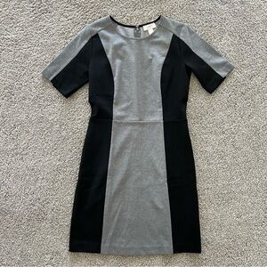 Loft dress colorblock black and gray dress size 0